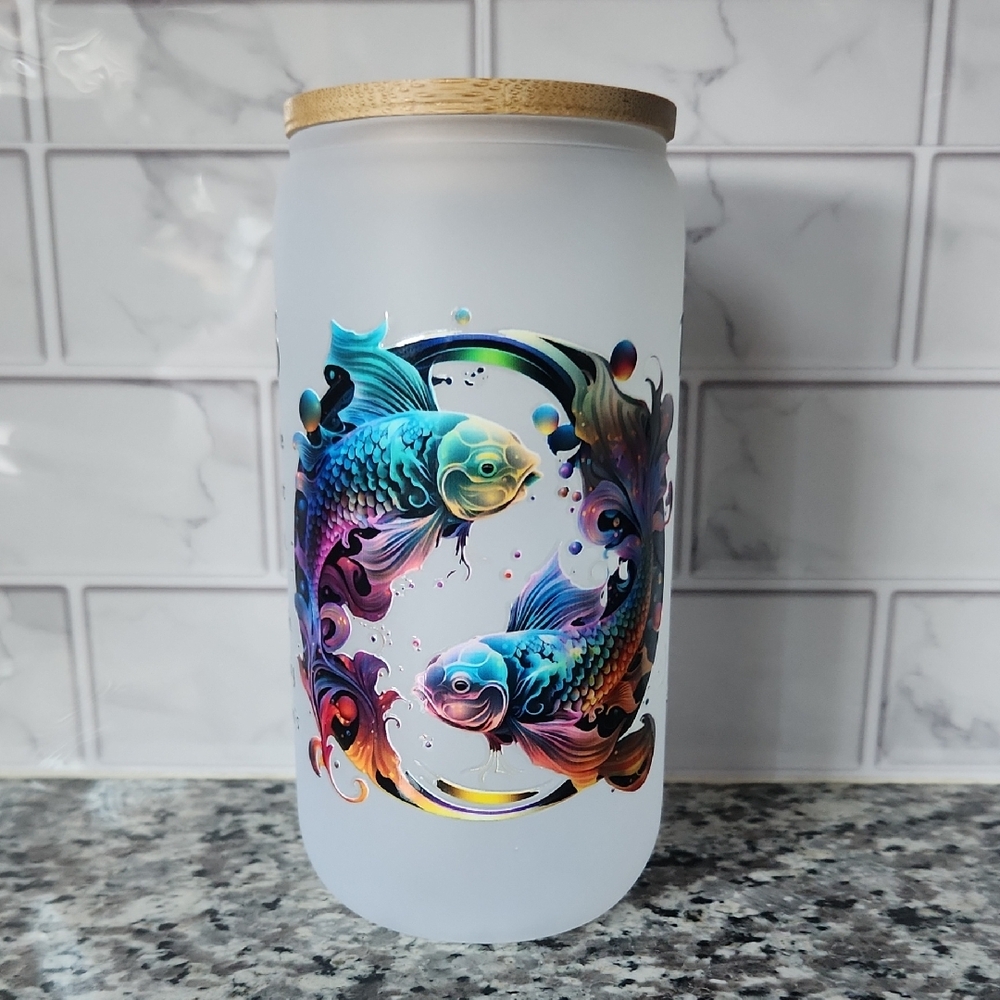 PISCES Frosted Glass Cup